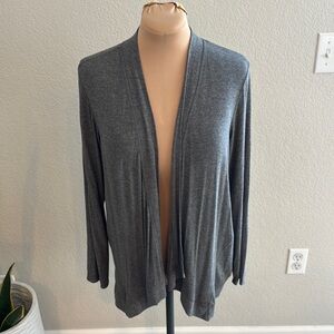 Bobeau Gray Open Front Cardigan